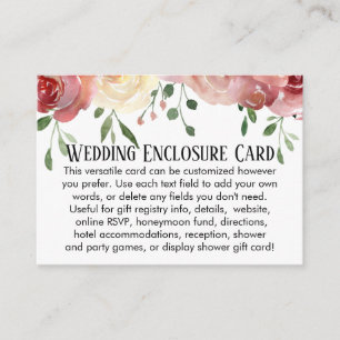 Carte D'accompagnement Mariage simple do-it-yourself personnalisé Blush R