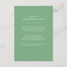 Mariage Soft Green élégant Informations sur la cli