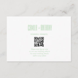 Carte D'accompagnement Mariage turquoise