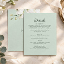 Mariage Vert Sauge Moderne avec Orchidée Blanche |