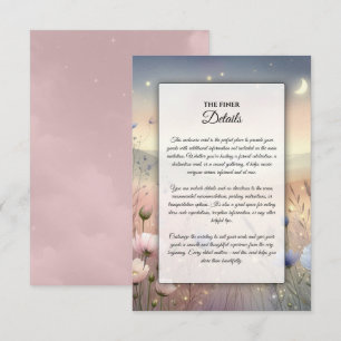 Carte D'accompagnement Mariage Whispers Fleur sauvage Lune