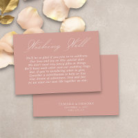Mariage Wishing well Calligraphie Script Rose Or