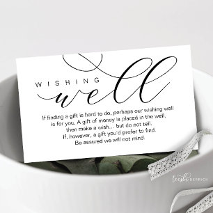 Carte D'accompagnement Mariage Wishing Well, l'élégance moderne minima