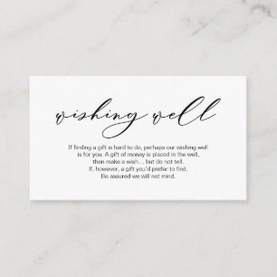 Carte D'accompagnement Mariage Wishing Well, Script romantique moderne