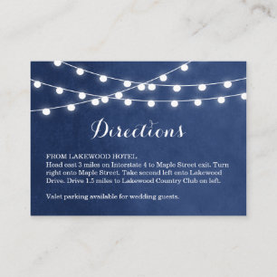 Carte D'accompagnement Marine Bleu Chaîne Lumières Mariage Instructions I