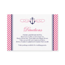 Marine et rose Ancre nautique Mariage Insertion Ca
