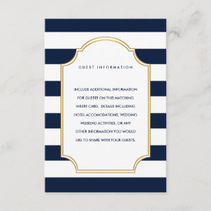 Carte D'accompagnement Marine nautique   Insertion de Mariage moderne en 