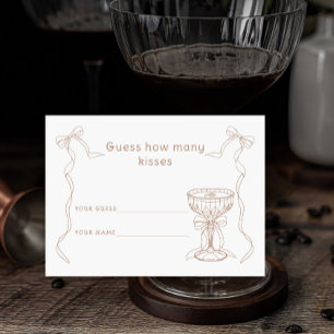 Carte D'accompagnement Martini Espresso Combien de baisers Jeu nuptial