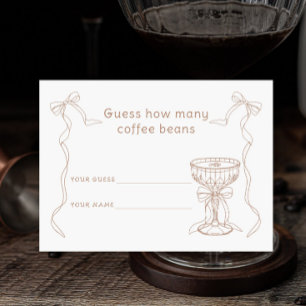 Carte D'accompagnement Martini Espresso Combien de fèves de café Jeu nupt