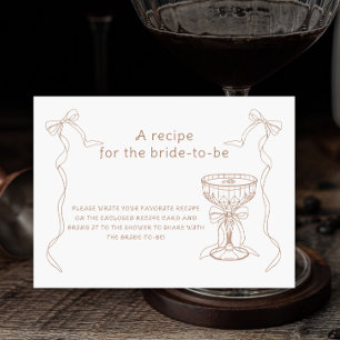 Carte D'accompagnement Martini Espresso Douche nuptiale Recette