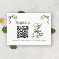 Martini QR code registre de douche de nuptiale