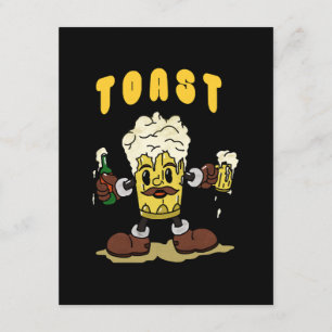 Carte D'accompagnement Mascotte du toast à la bière