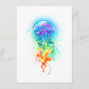 Carte D'accompagnement Méduse arc-en-ciel