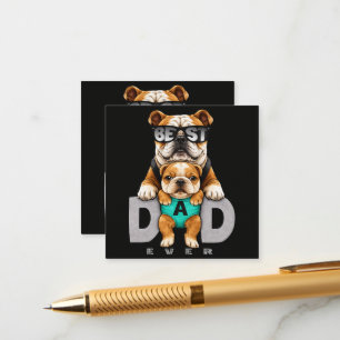 Carte D'accompagnement Meilleur papa bouledogue de tous les temps – Fête