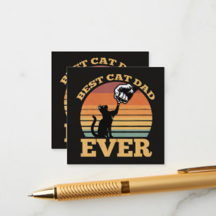Carte D'accompagnement Meilleur Papa Chat de Tous les Temps Fête des Père