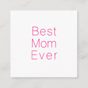 Carte D'accompagnement Meilleure maman Toujours rose chaud et blanc minim