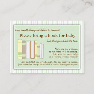 Carte D'accompagnement Mention de demande d'insertion de carnet de Baby s