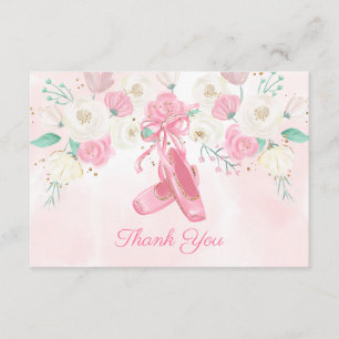 Carte D'accompagnement Merci de chaussures Ballerina