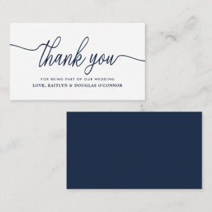 Carte D'accompagnement Merci de Mariage de script simple