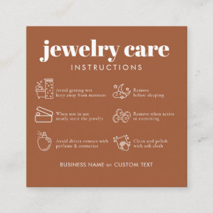 Carte D'accompagnement Merci de soins de bijoux minimaux Commerce Terraco