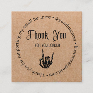 Carte D'accompagnement merci de votre commande, business halloween kraft