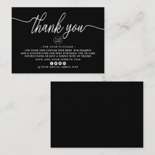 Carte D'accompagnement Merci d'entreprise à script simple