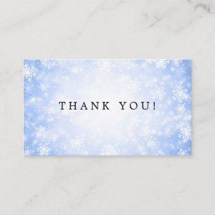Carte D'accompagnement Merci Insérer Blue Winter Wonderland