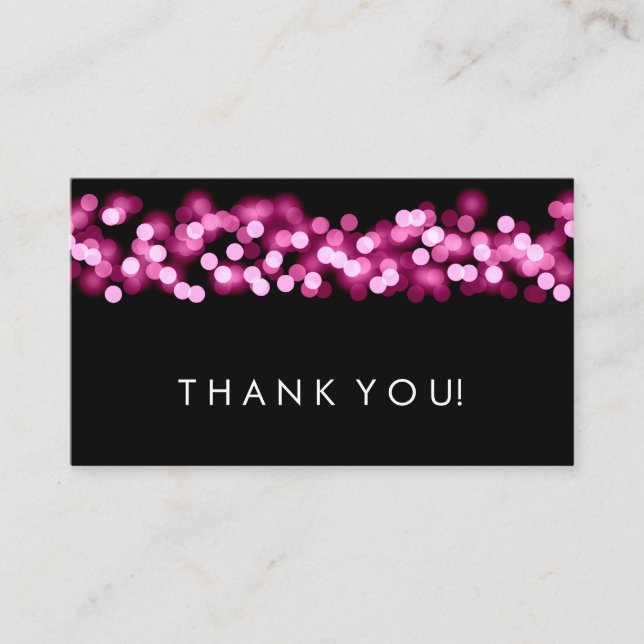 Carte D'accompagnement Merci Insérer rose Hollywood Glam (Devant)