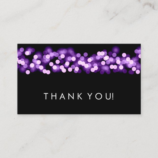 Carte D'accompagnement Merci Insérer violet Hollywood Glam (Devant)