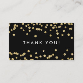 Carte D'accompagnement Merci Insertion Gold Faux Parties scintillant Conf
