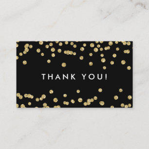 Carte D'accompagnement Merci Insertion Gold Faux Parties scintillant Conf