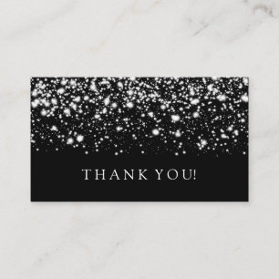 Carte D'accompagnement Merci Insertion Silver Midnight Glam