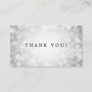 Carte D'accompagnement Merci Insertion Silver Winter Wonderland