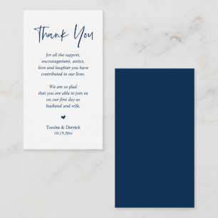 Carte D'accompagnement Merci mariage, boîtier de script simple moderne