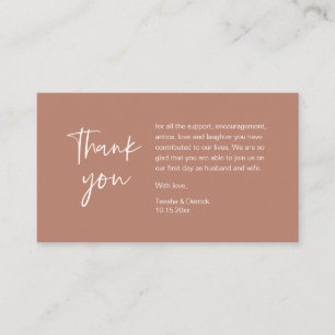 Carte D'accompagnement Merci mariage pour sa participation, minimaliste m