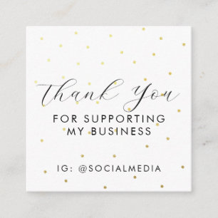 Carte D'accompagnement Merci Pour Le Soutien De Mon Entreprise White Gold