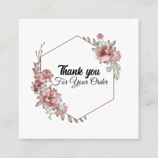 Carte D'accompagnement Merci pour votre commande