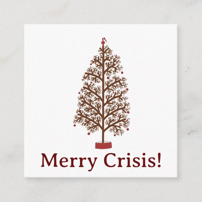 Carte D'accompagnement Merry Crisis arbre de Noël d'occasion (Devant)