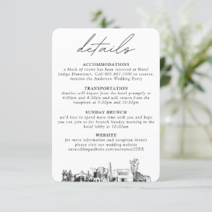 Carte D'accompagnement Mesa Arizona Mariage Petits détails verticaux