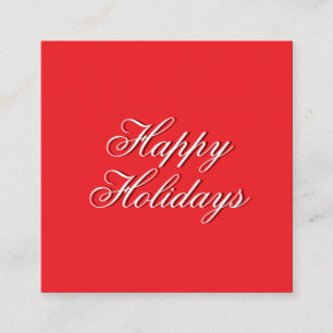 Carte D'accompagnement Message de Fêtes Joyeuses Rouge Clair Élégant