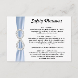 Carte D'accompagnement Mesures de sécurité Blue Ribbon Diamond Infinity