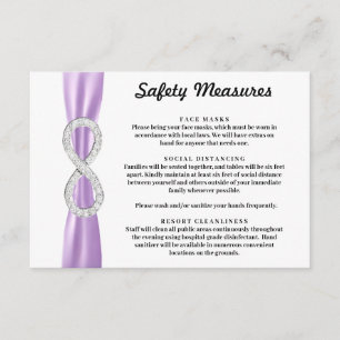 Carte D'accompagnement Mesures de sécurité Diamant Infini Ruban Violet