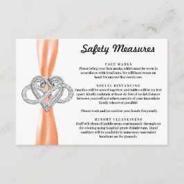 Carte D'accompagnement Mesures de sécurité du cœur d'infini de ruban oran