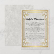 Mesures de sécurité en marbre géométrique doré