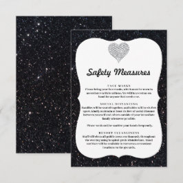 Carte D'accompagnement Mesures de sécurité pour cœur de diamant à paillet