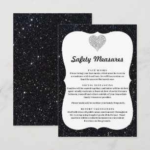 Carte D'accompagnement Mesures de sécurité pour cœur de diamant à paillet