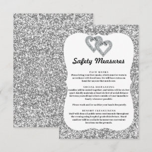 Carte D'accompagnement Mesures de sécurité pour les cœurs en diamant avec