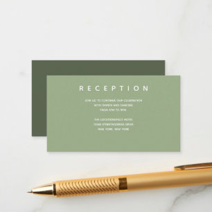 Carte D'accompagnement Micro Mariage Sage Petites informations de récepti