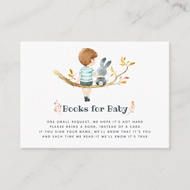 Carte D'accompagnement Mignonne Automne - Automne Boy Baby shower Demande (Devant)