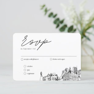 Carte D'accompagnement Milwaukee Mariage traditionnel RSVP Options de rep